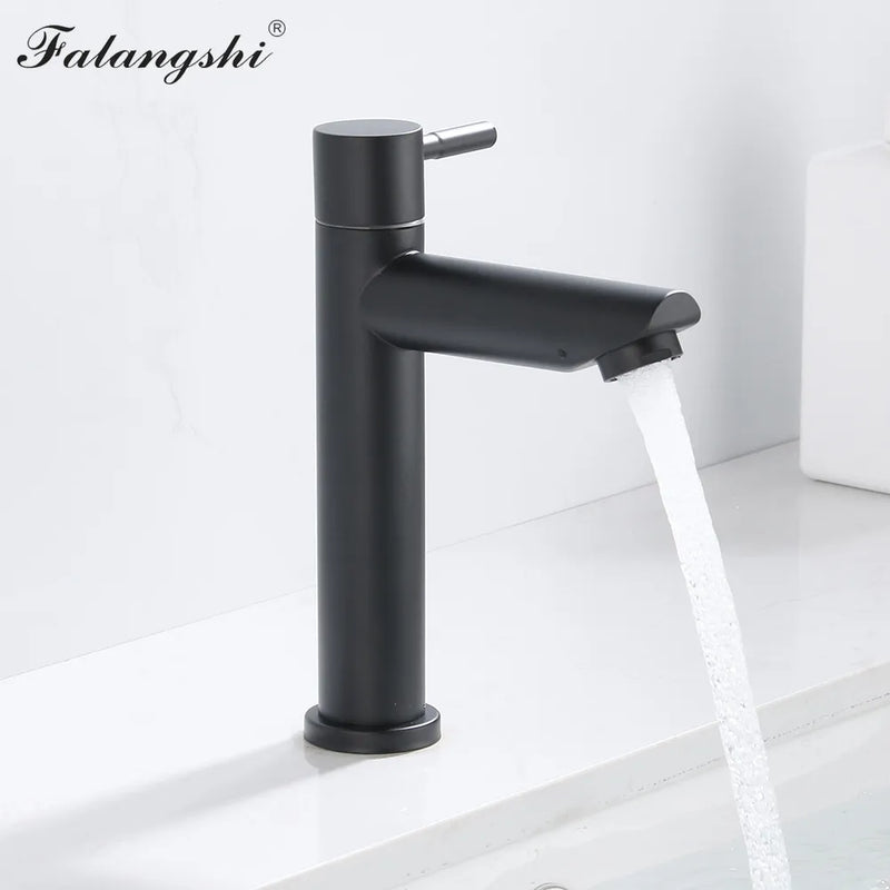 G1/2' Cold Only Basin Faucet Stainless Steel Bathroom Water Faucet Deck Mounted Basin Sink Water Taps Torneira WB1132