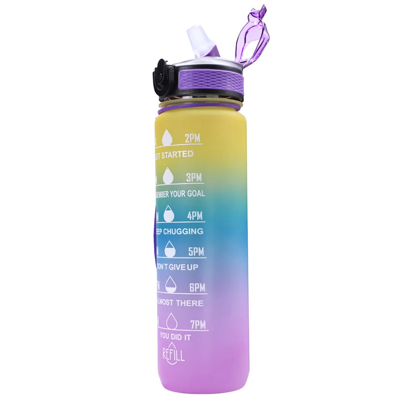 1 Liter Water Bottle Motivational Sport Water Bottle Leakproof Drinking Bottles Outdoor Travel Gym Fitness Jugs For Kitchen