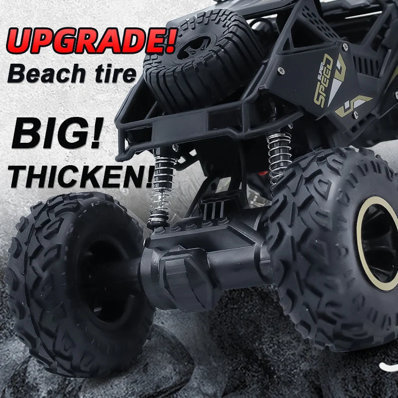 Children's Large Alloy High-speed Off-road Remote Control Vehicle With Lighting And Rechargeable