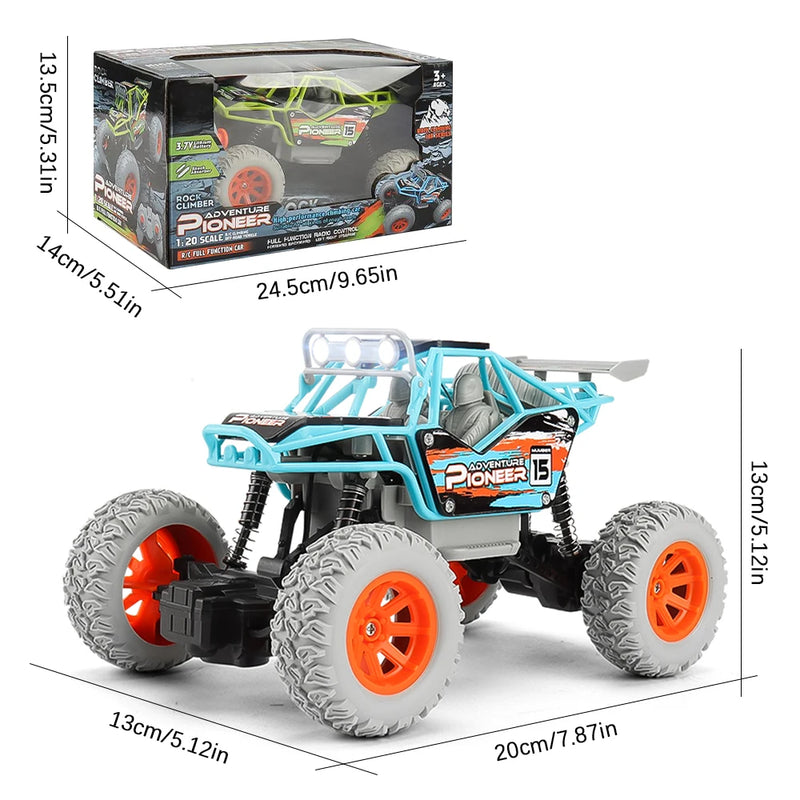 1:20 High Speed Racing Off-Road Vehicle RC Car With Led Lights Radio Remote Control Cars Shock Absorption Boys Toys for Children