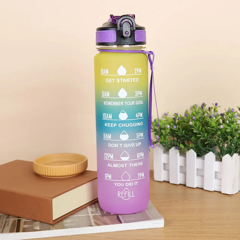 1 Liter Water Bottle Motivational Sport Water Bottle Leakproof Drinking Bottles Outdoor Travel Gym Fitness Jugs For Kitchen