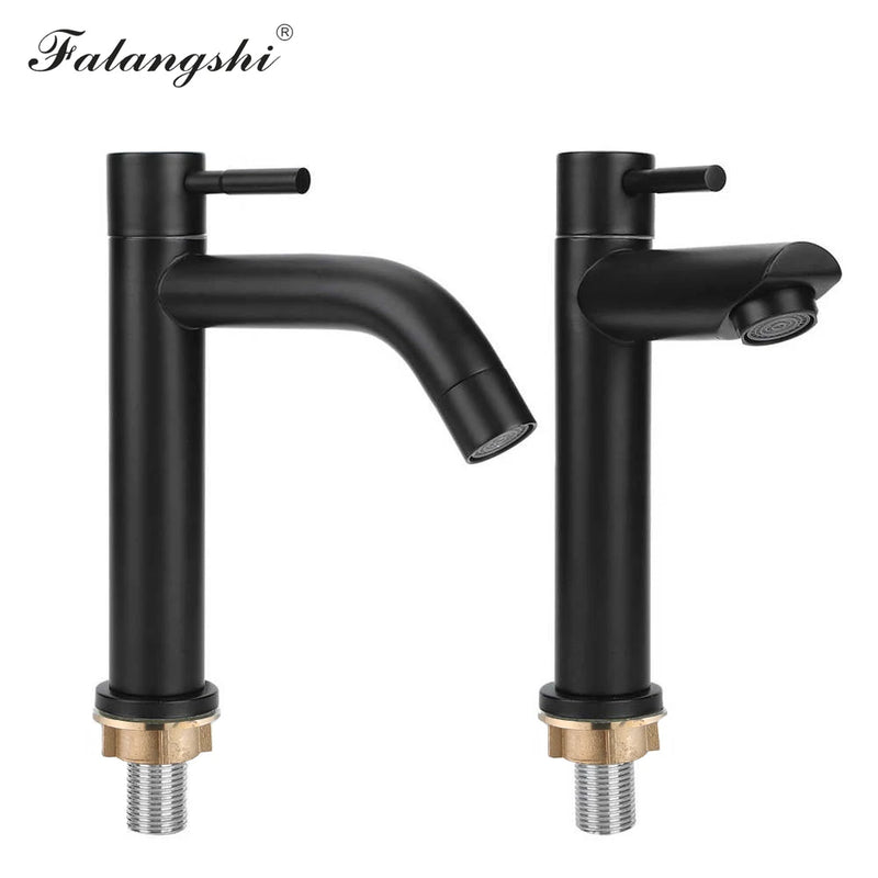 G1/2' Cold Only Basin Faucet Stainless Steel Bathroom Water Faucet Deck Mounted Basin Sink Water Taps Torneira WB1132