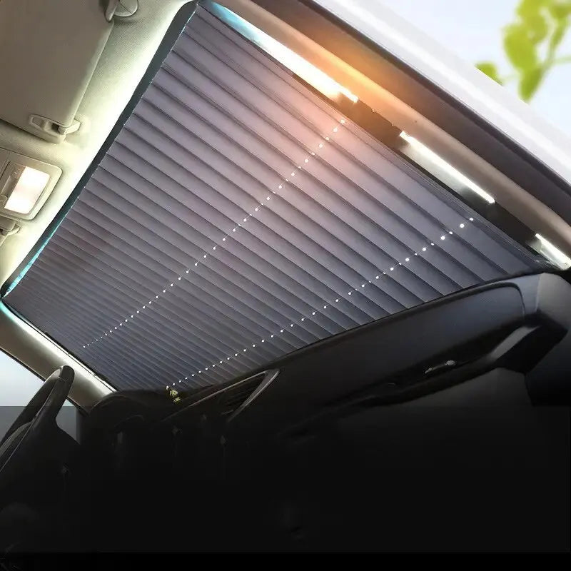 Car Front/Rear Window Sunshades Retractable Windshield Curtains for Sun Visor Car Sun Shades Summer UV Blocking Sun Protective