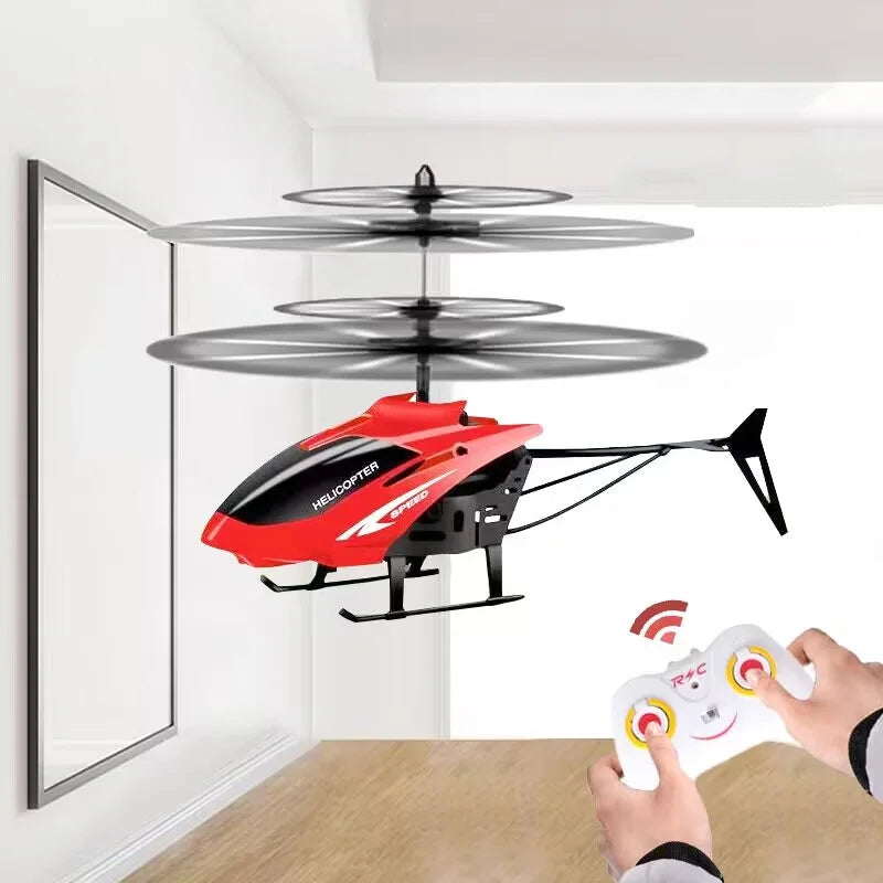 Remote Control Airplane Helicopter Flying Mini Interaction Airplane  Gesture Sensing Children Flashing Light Aircraft Kids Toy